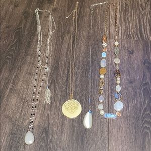 Bundle these neutral themed necklaces!